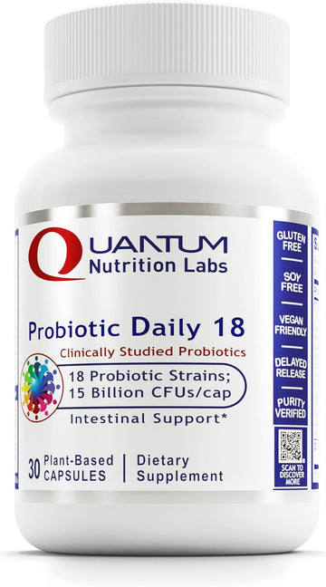 Probiotic Daily 18 ? Vegan with 15 Billion CFUs per Cap ? Supports Fav1.59 Ounces