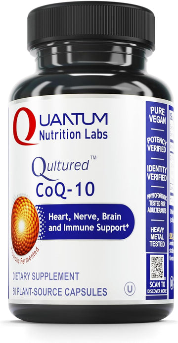Quantum Nutrition Labs Qultured Coq-10, 50 Plant-Source Capsules