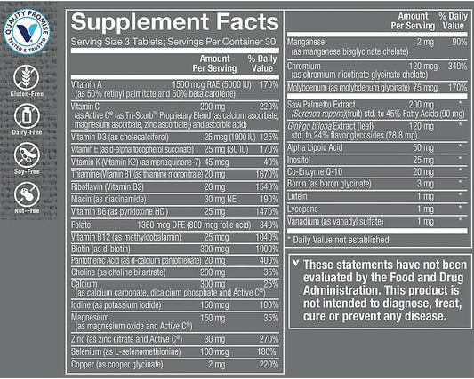 Ultimate Man 50+ Multivitamin (90 Tablets) By The Vitamin Shoppe90 Cou