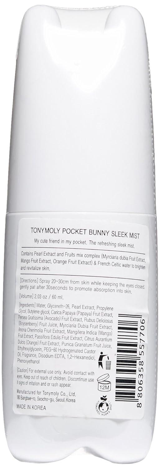 TONYMOLY Pocket Bunny Sleek Mist Moisturizer, 2.03 Fl Oz