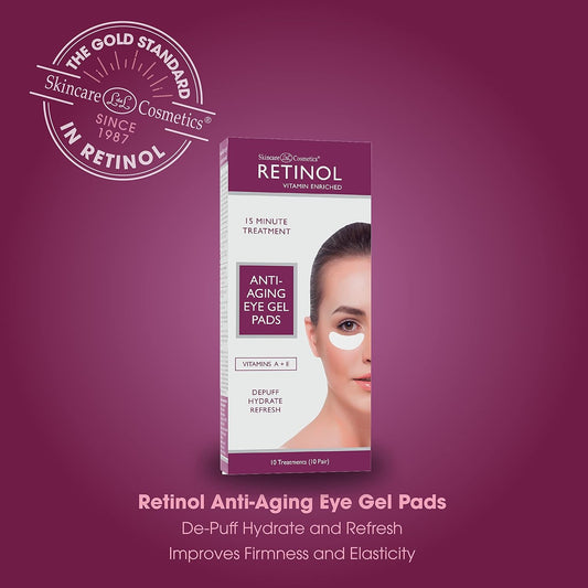 Retinol Anti-Aging Eye Gel Pads – The Original Retinol Instant De-Puff Treatment – Soothing Vitamin A Eye Gel Pads Reduce Puffiness & Refresh For A Quick, Visible Improvement in Appearance of Eyes