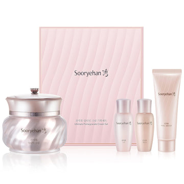 Sooryehan Ultimate Pomegranate (Cream Set, 4.4 ) - Skin Elasticity, Blemish and Skin Tone Improvement by LG Beauty. Collagen, Elastin & Vitamin C