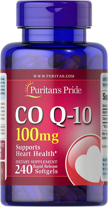 Puritan's Pride CoQ10 100mg, Supports Heart Health, 240 Rapi