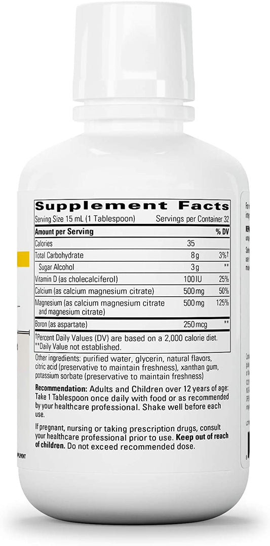 Integrative Therapeutics Liquid Calcium Magnesium - 1:1 Ca to Mg Ratio - with Vitamin D3 - Supplement for Men and Women - Berry Flavor - Gluten Free