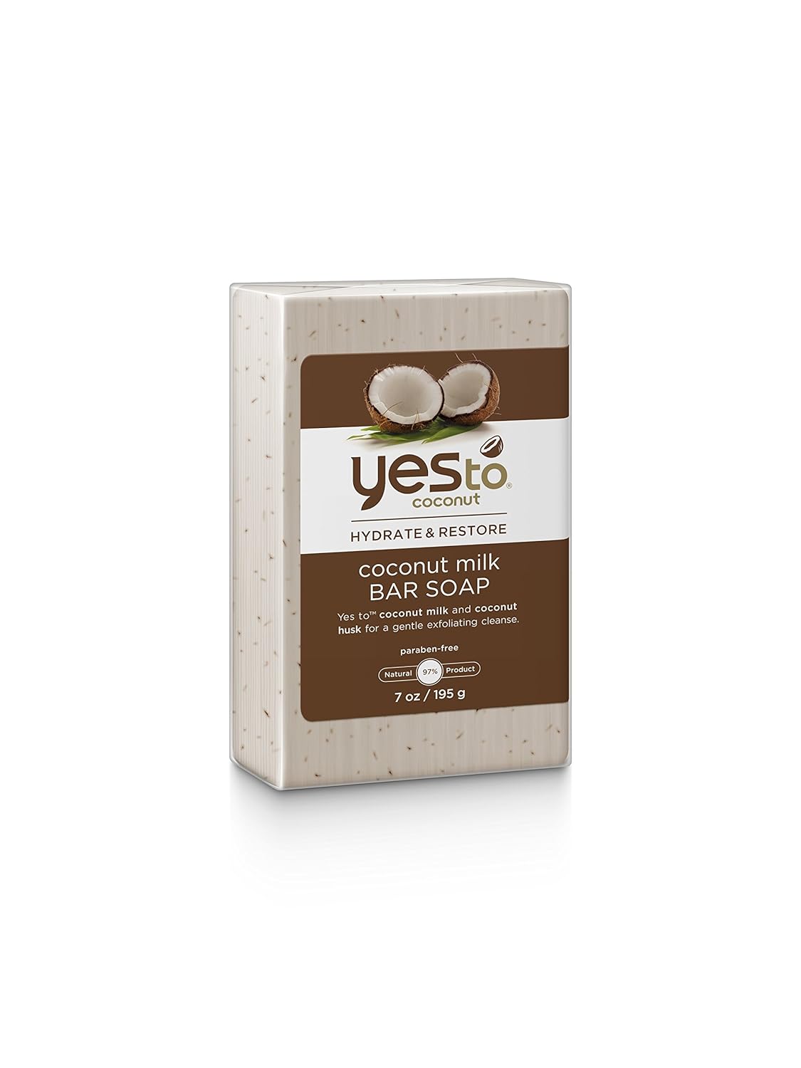 Yes To Coconut Hydrate and Restore Milk Bar Soap, Coconut, 7.0