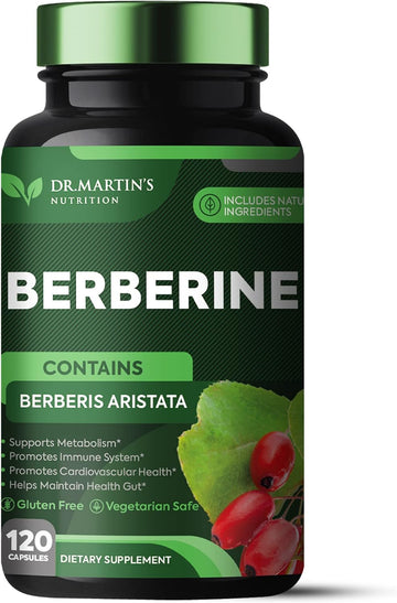 Potent 1200mg Berberine Supplement | 120 Capsules | Berberine HCL Supp