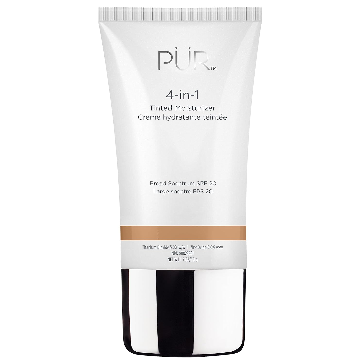 PÜR 4-in-1 Tinted Moisturizer With SPF 20 - Hydrating Face Moisturizer, Primer, & Foundation With Shea Butter, Aloe Vera & Vitamin B3 - Vegan Friendly - Free of Paraben, Gluten & BPA