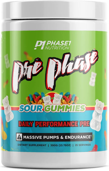 Pre Phase Daily Driver Preworkout - Phase 1 Nutrition (Sour Gummies, 2