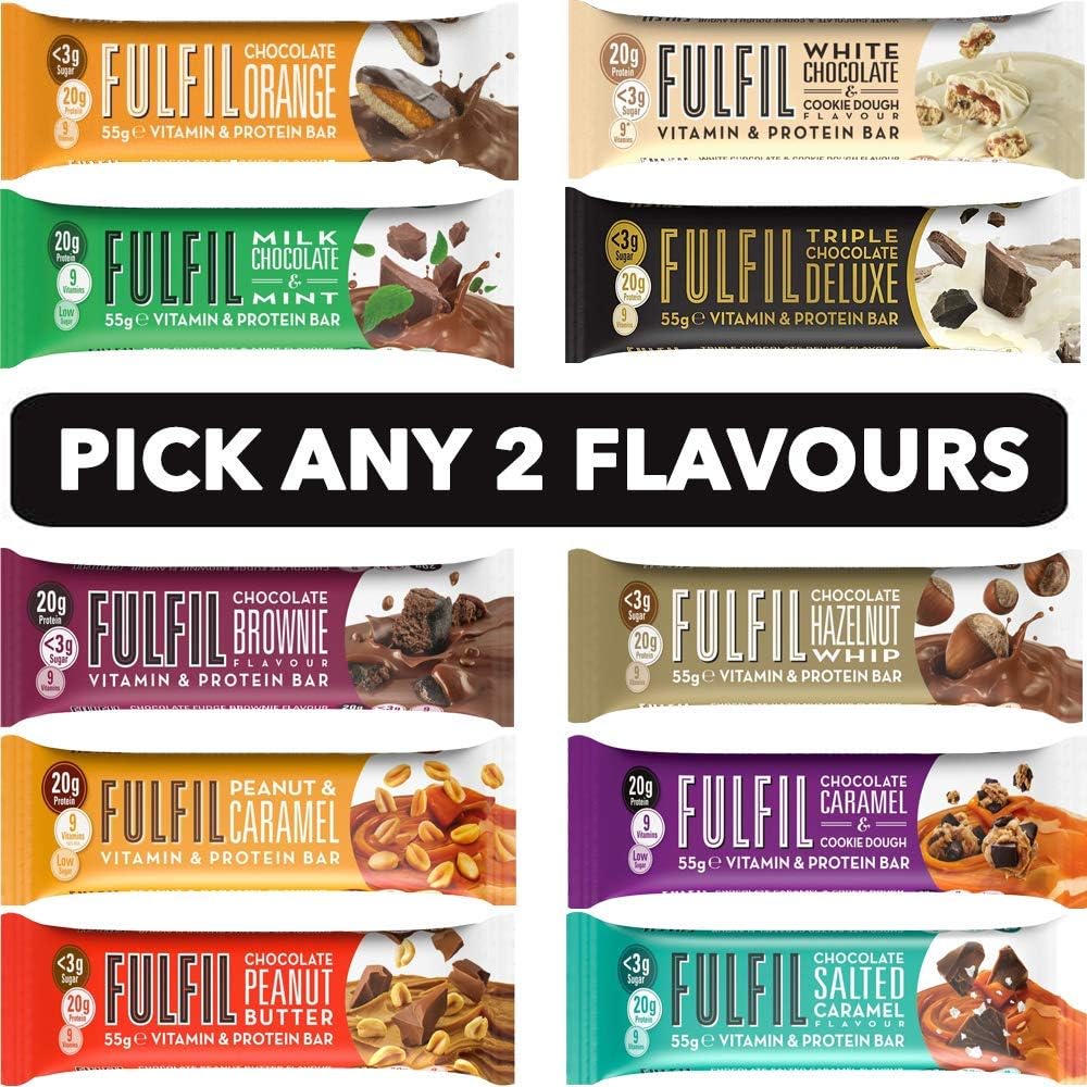 Fulfil Protein Bars - Mix Any 2 Flavours (Box Of 10 Bars)

55 Grams