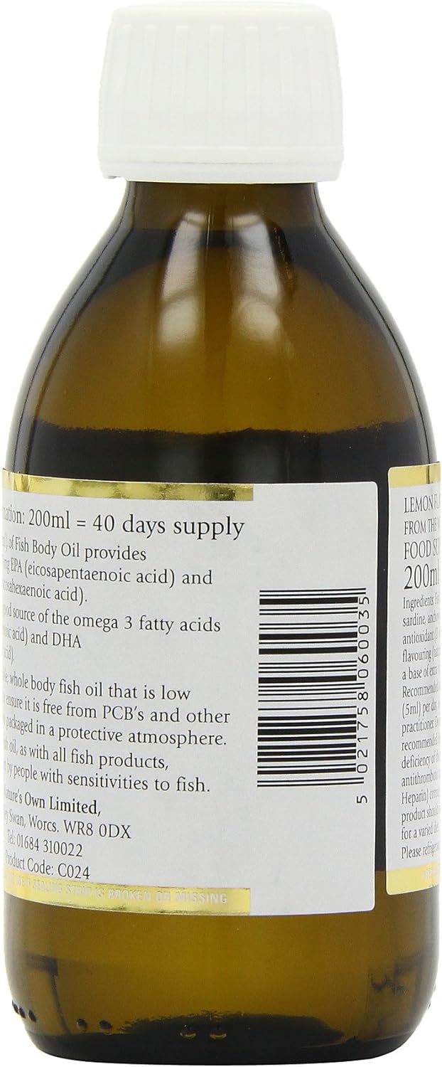  Natures Own LemOmega-3 (Lemon Flavoured Whole Fish Oil), 20