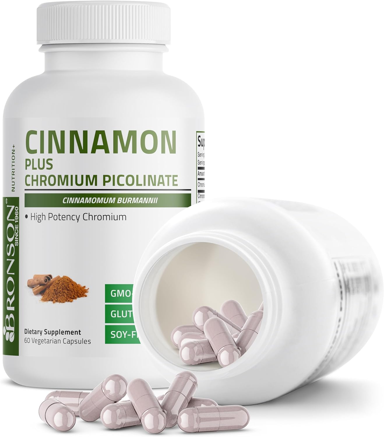 Bronson Cinnamon Plus Chromium Picolinate Supplement, High Potency Chr