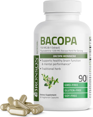 Bronson Bacopa (1200mg Equivalent from 8:1 Extract) Supports Healthy B