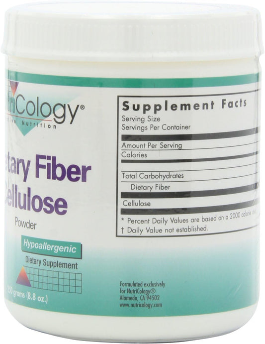 Nutricology Dietary Fiber Celllulose, 250-Grams8.82 Ounces