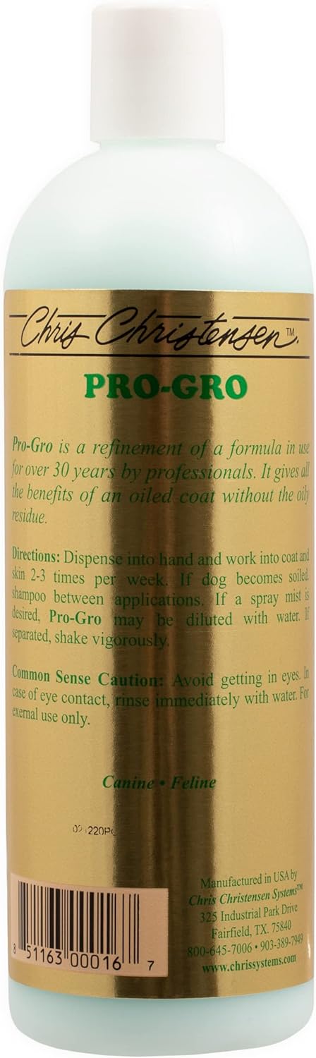 Chris Christensen ProLine Pro-GRO Premium Conditioner, Groom Like a Professional, Deeply Moisturizes, Made in USA, 16
