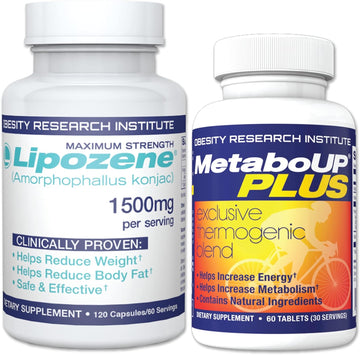 Lipozene Weight Loss Combo of one Mega Bottle 120 Count and one Bottle4 Ounces