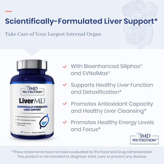 1MD LiverMD - Liver Support Supplement | Siliphos Milk Thistle Extract