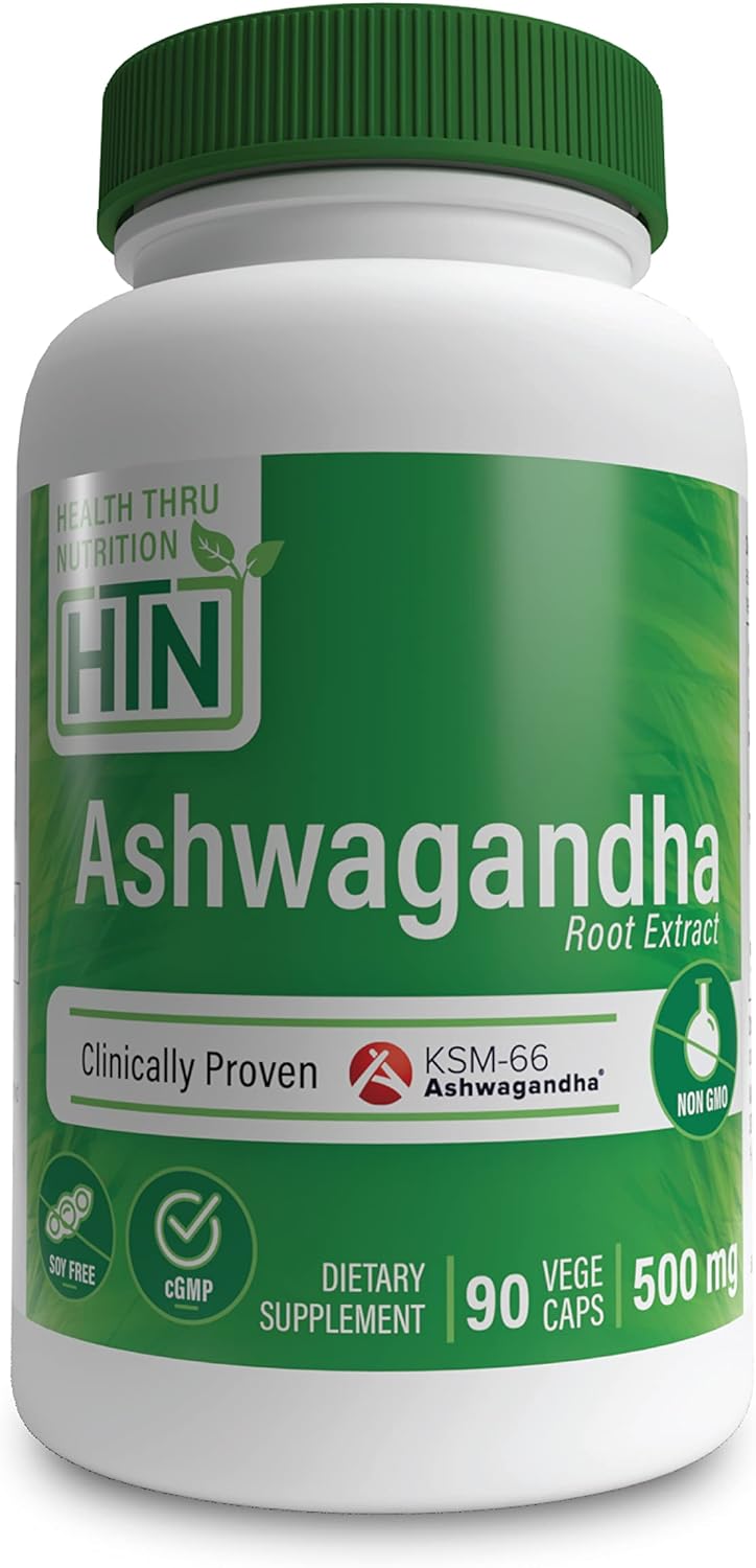 Ashwagandha 500Mg Pure Ksm66 90 Vegecaps High Potency (Clinically Pr