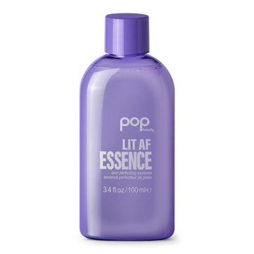 POPBEAUTY Lit AF Essence | Botanical Gel Essence | Replenish Hydration And Brighten Skin With Niacinamide And Peptides | 3.4