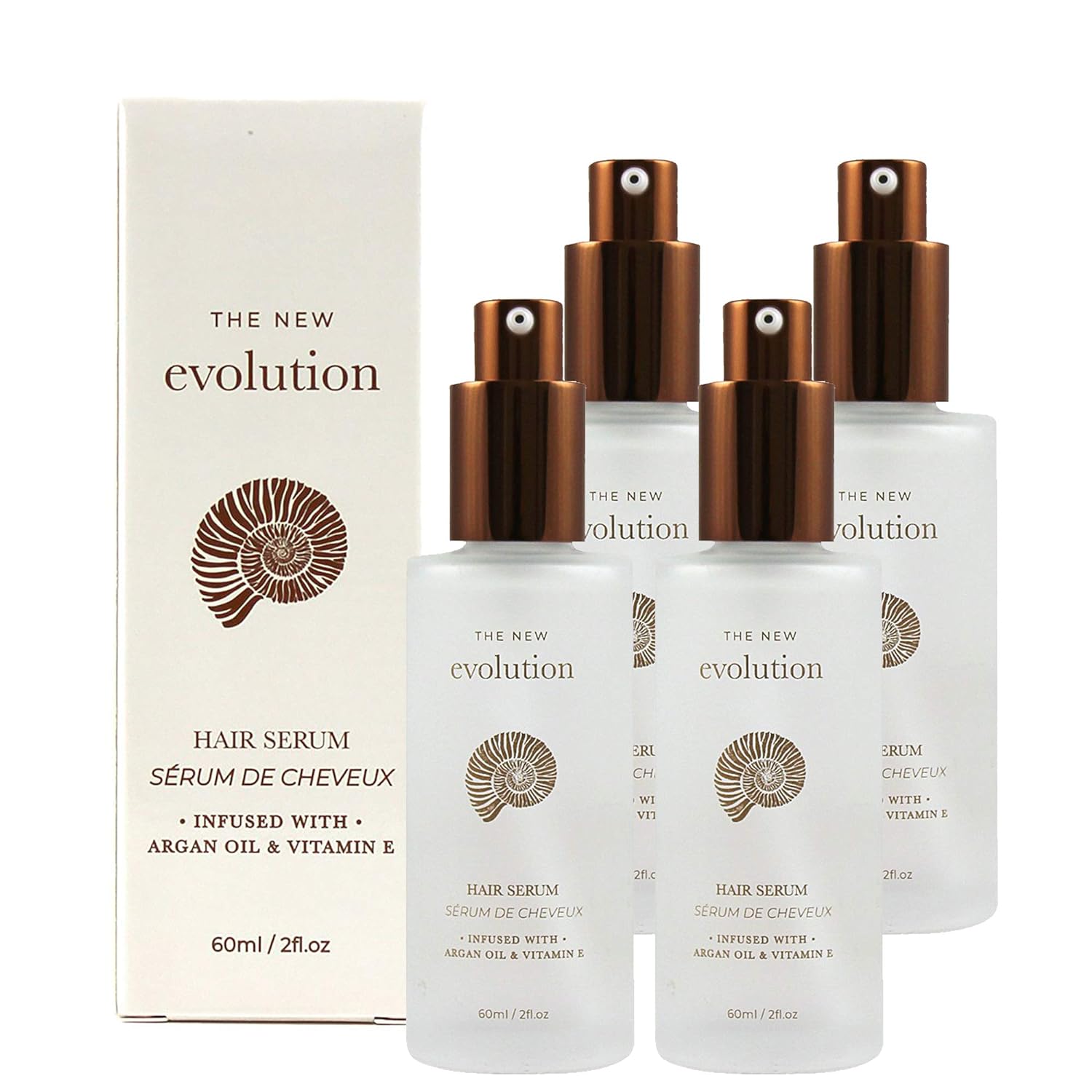 Evolution Argan Oil Serum For Hair - Vitamin E Hair Serum To Soften Dry Hair - Nourishing Serum For Hair Straightening - Oil Hair Serum With Aloe Vera (4 Pack)