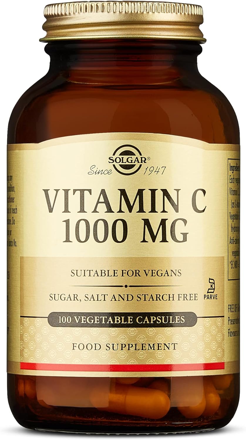 Solgar Vitamin C 1000 mg, 100 Vegetable Capsules - Antioxidant & Immun