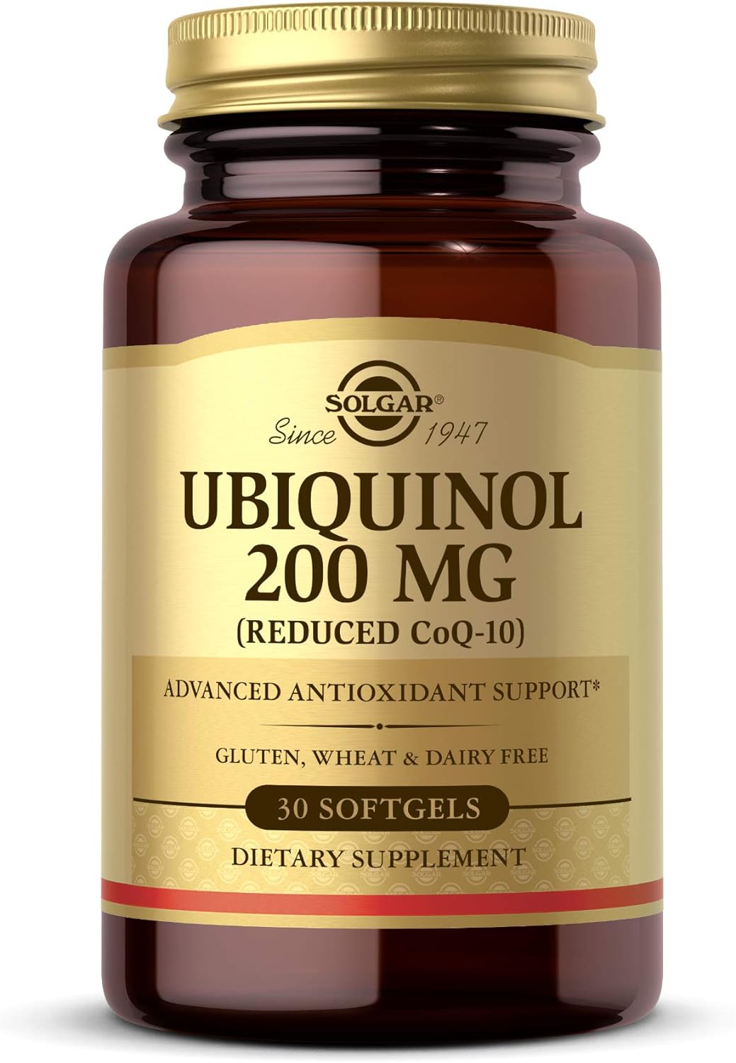 Solgar Ubiquinol 200 mg (Reduced CoQ-10), 30 Softgels - Promotes Heart