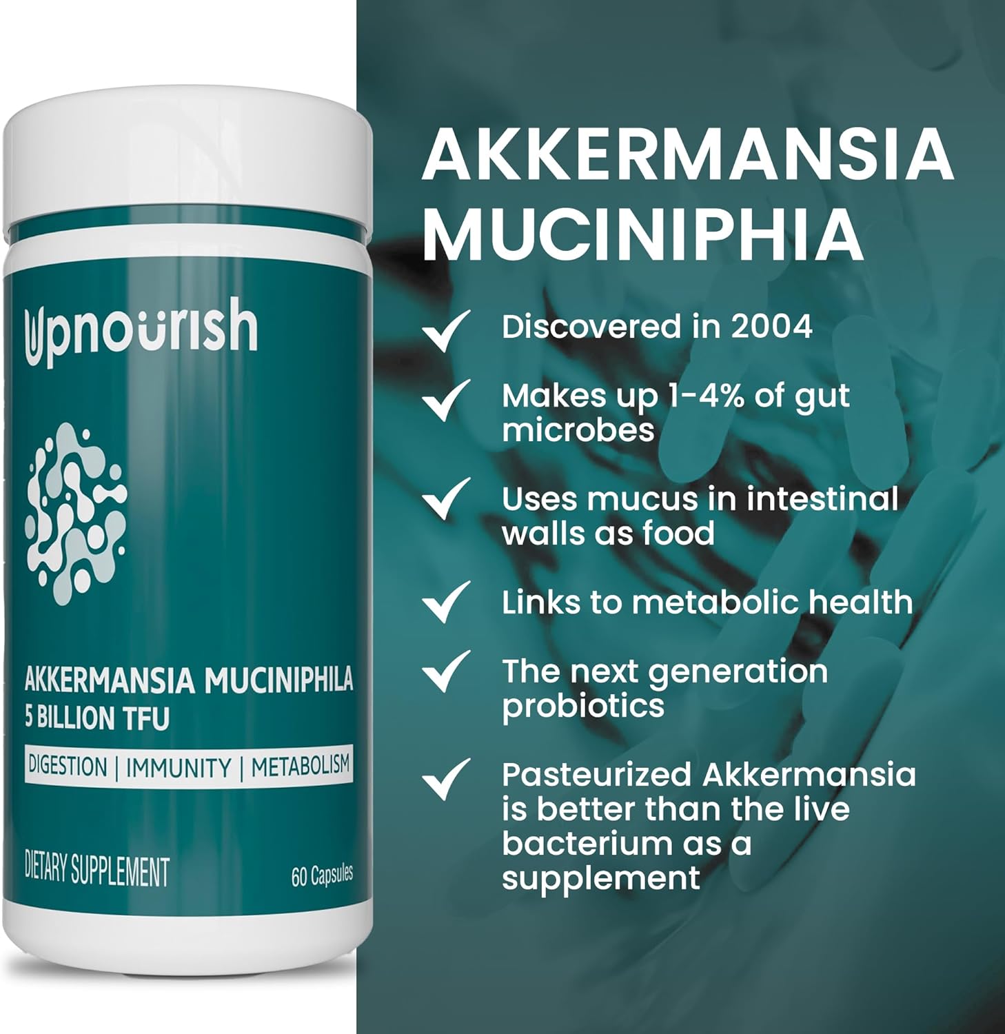 Akkermansia Muciniphila Probiotics for Digestive Health - 5 Billion TF