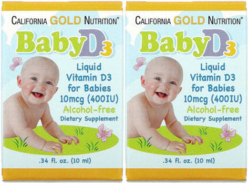 Baby Vitamin D3 By California Gold Nutrition - Liquid D3 Supplement Fo