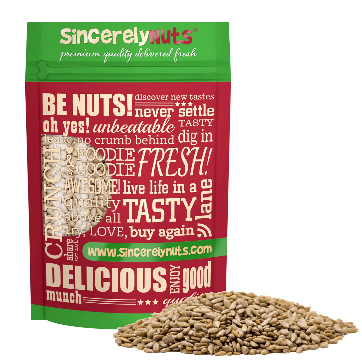 Sincerely Nuts Sunflower Seed Kernels Raw (No Shell) ( bag) | Delicious Antioxidant Rich Snack | Source of Protein, Fiber, Essential Vitamins & Minerals | Vegan and Gluten Free