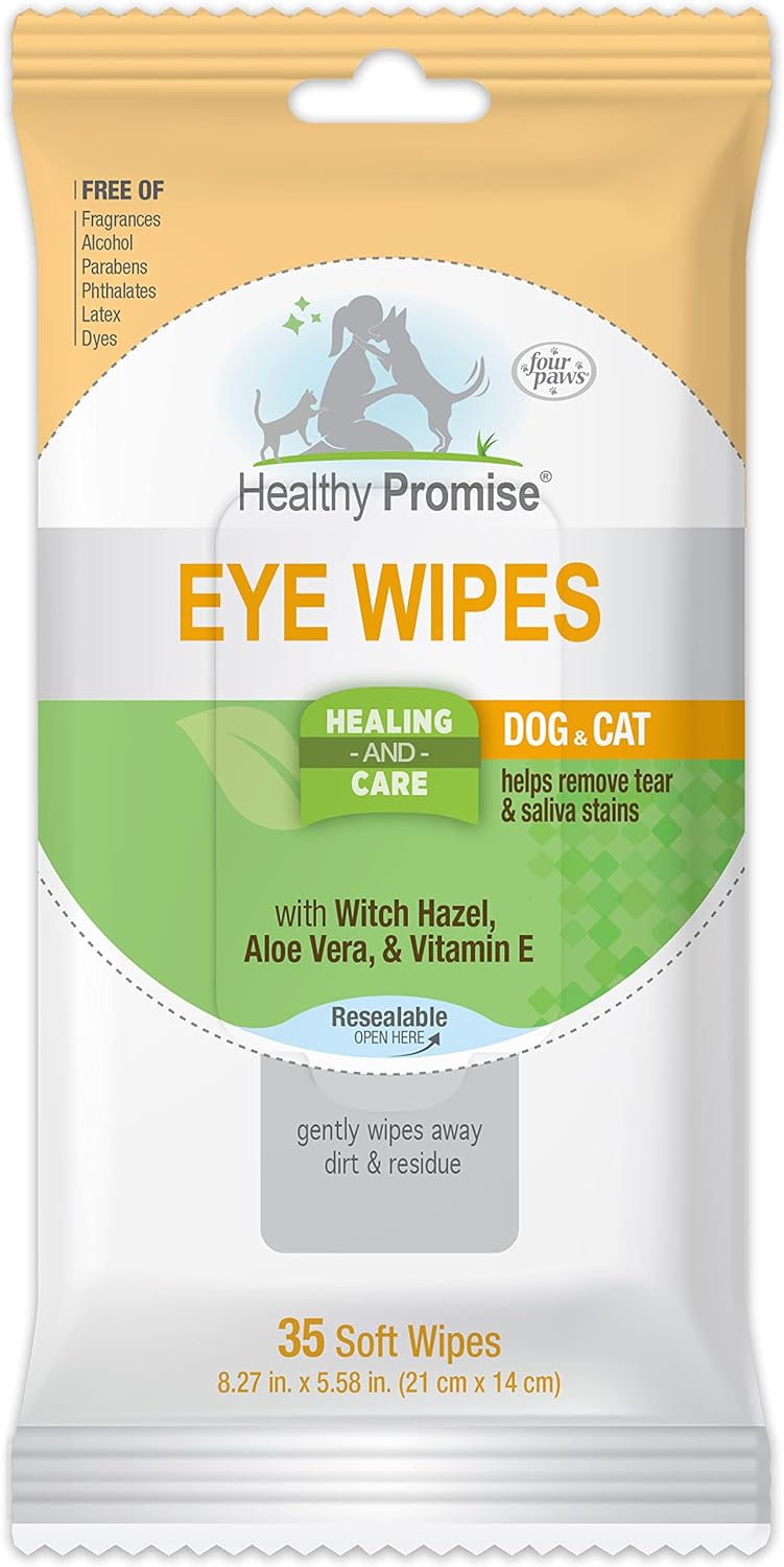 Four Paws Healthy Promise Pet Eye Wipes 35 Count