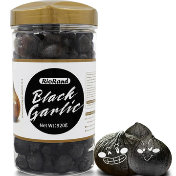 RioRand Black Garlic 920g/2.02 lbs Whole Peeled Black Garlic Aged for 2.02 Pounds