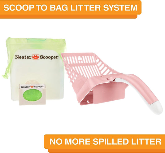 Neater Pet Brands - Neater Scooper Cat Litter Sifter - Bulk Pack Value Bundle Includes 195 Refill Bags - Mess Free Cat L
