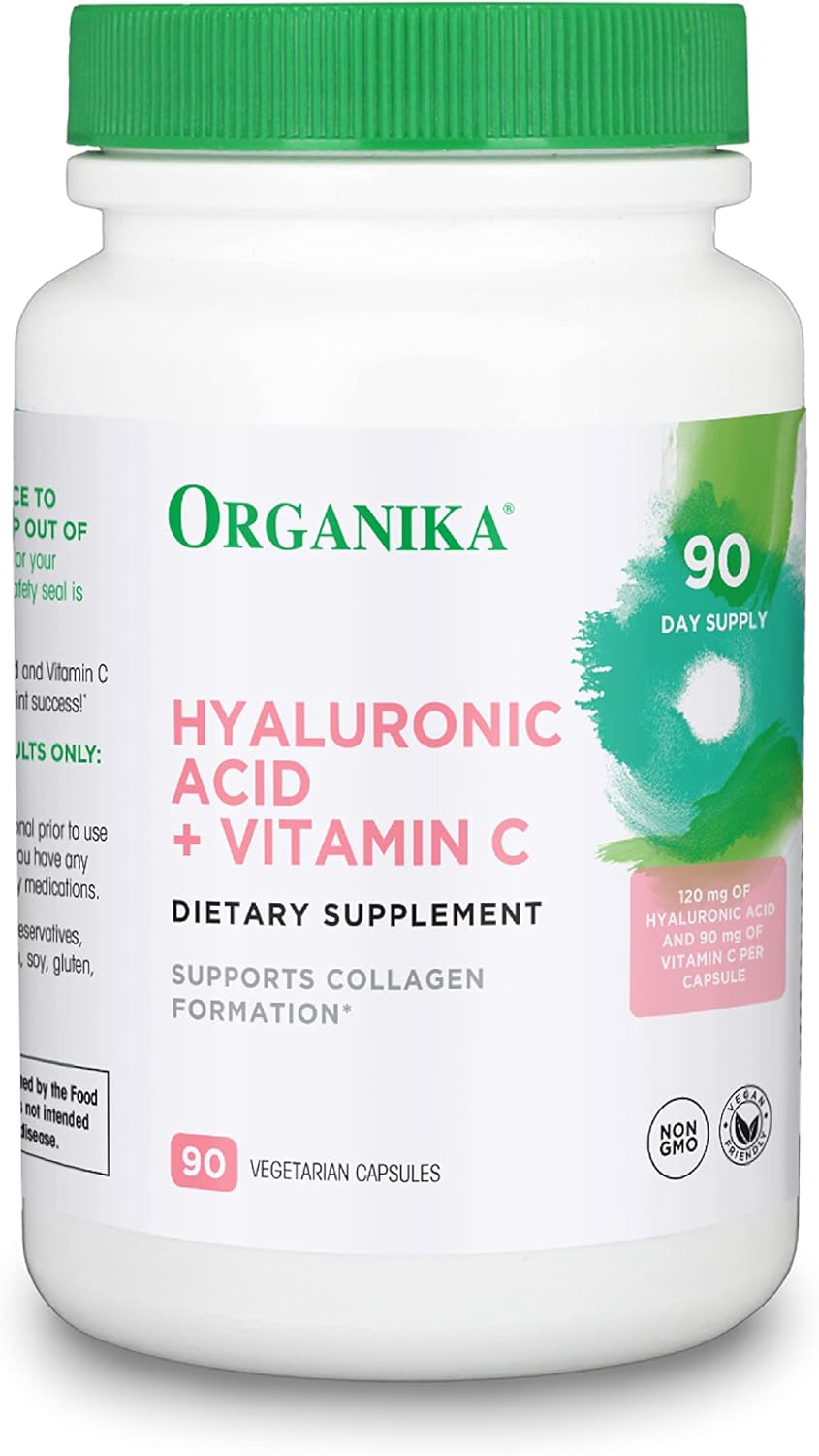 Organika Hyaluronic Acid with Vitamin C 120mg- Collagen Formation, Joi