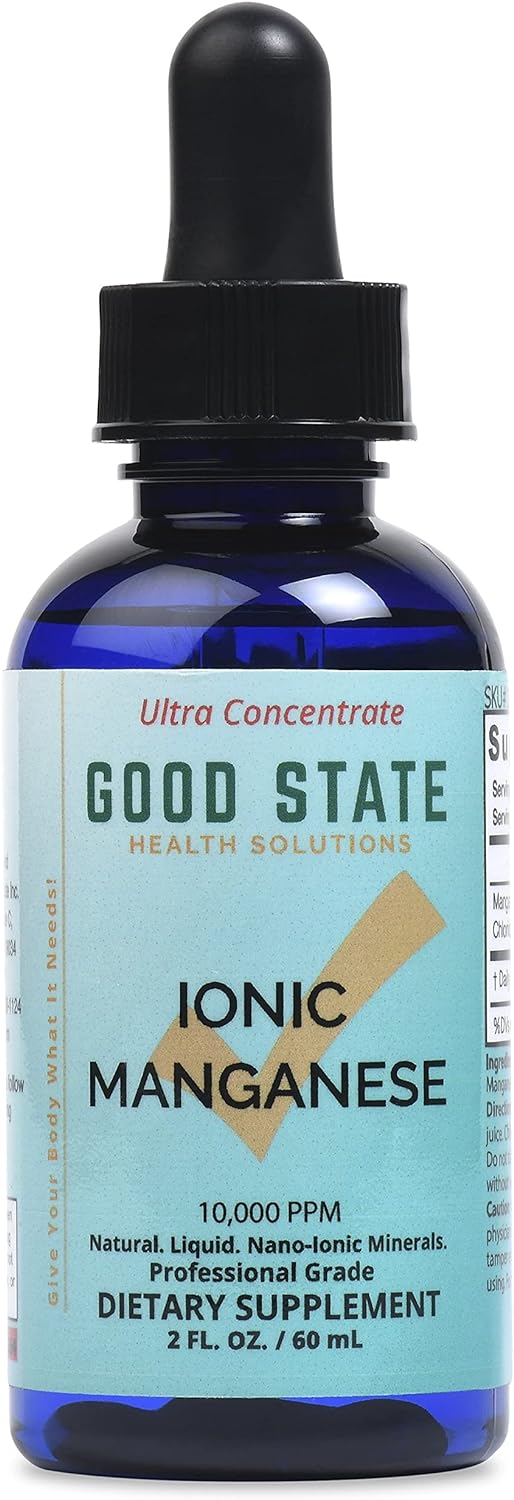 Good State Liquid Ionic Manganese Ultra Concentrate (10 Drops Equals 5 mg - 100 Servings Per Bottle)