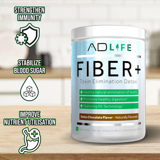 Project AD Fiber+ Vegan Fiber Supplement Powder, Supports Gut Health a