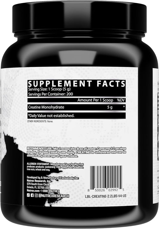 Nutrex Research Micronized Creatine Monohydrate Powder - 200 Servings