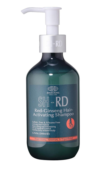 SH-RD Red-Ginseng Activating Shampoo for Thinning Hair | Hair Loss Shampoo with Herbal Extract, Rosemary, Vitamin B5 | Root-Lifting, Oil Control & Anti-Dandruff | Sulfate-Free Shampoo - 6.76/200ml