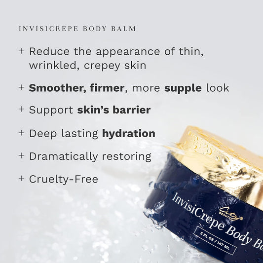 City Beauty InvisiCrepe Body Balm - Firming Cream for Whole Body - Anti-Aging, Wrinkles, Crepe Skin - Niacinamide Formula, Cruelty-Free, 5