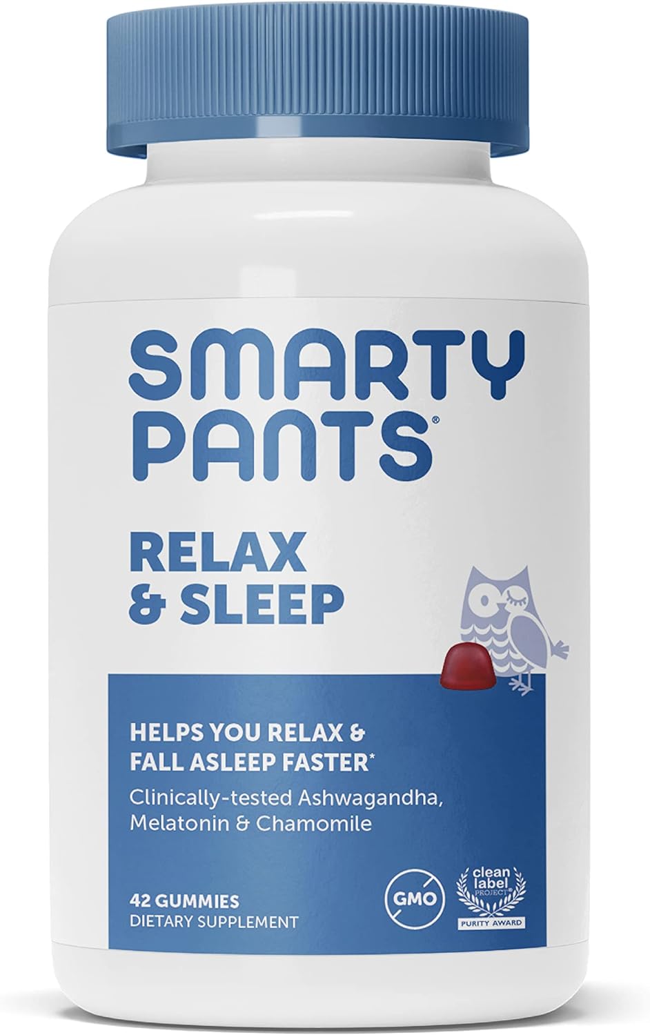 SmartyPants Relax and Sleep Gummies with Melatonin, Ashwagandha, and C