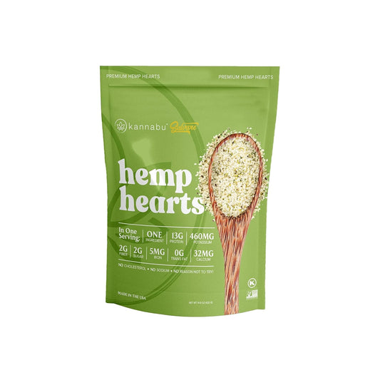 Kannabu Hemp Hearts | Hulled Hemp Seeds | 13G Plant Based Protein | 2G Fiber | 5MG Iron | 460MG Potassium | 280MG Magnesium | High-Omega 3-6 | Vegan, Gluten-Free, Paleo, Keto, Kosher & Non-GMO (Pack of 2)