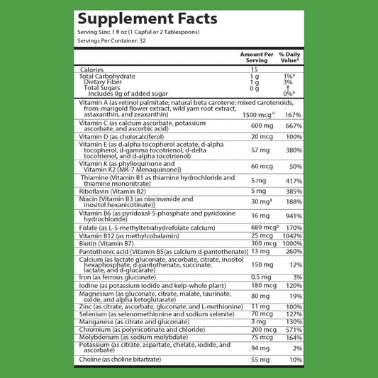 DRUCKER Labs - IntraMAX 2.0 Organic Liquid Trace Minerals, Liquid Multivitamin for Men and Women, Non GMO, Dairy Free, G