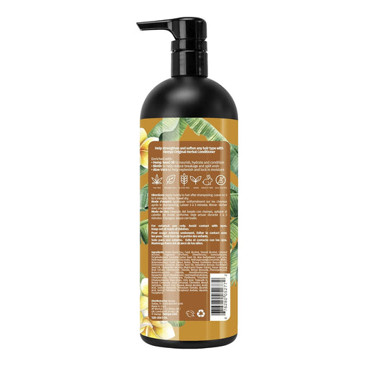 Hempz Biotin Conditioner - Original Light oral & Banana - For Growth & Strengthening of Dry, Damaged and Color Treated Hair, Hydrating, Softening, Moisturizing 33.8