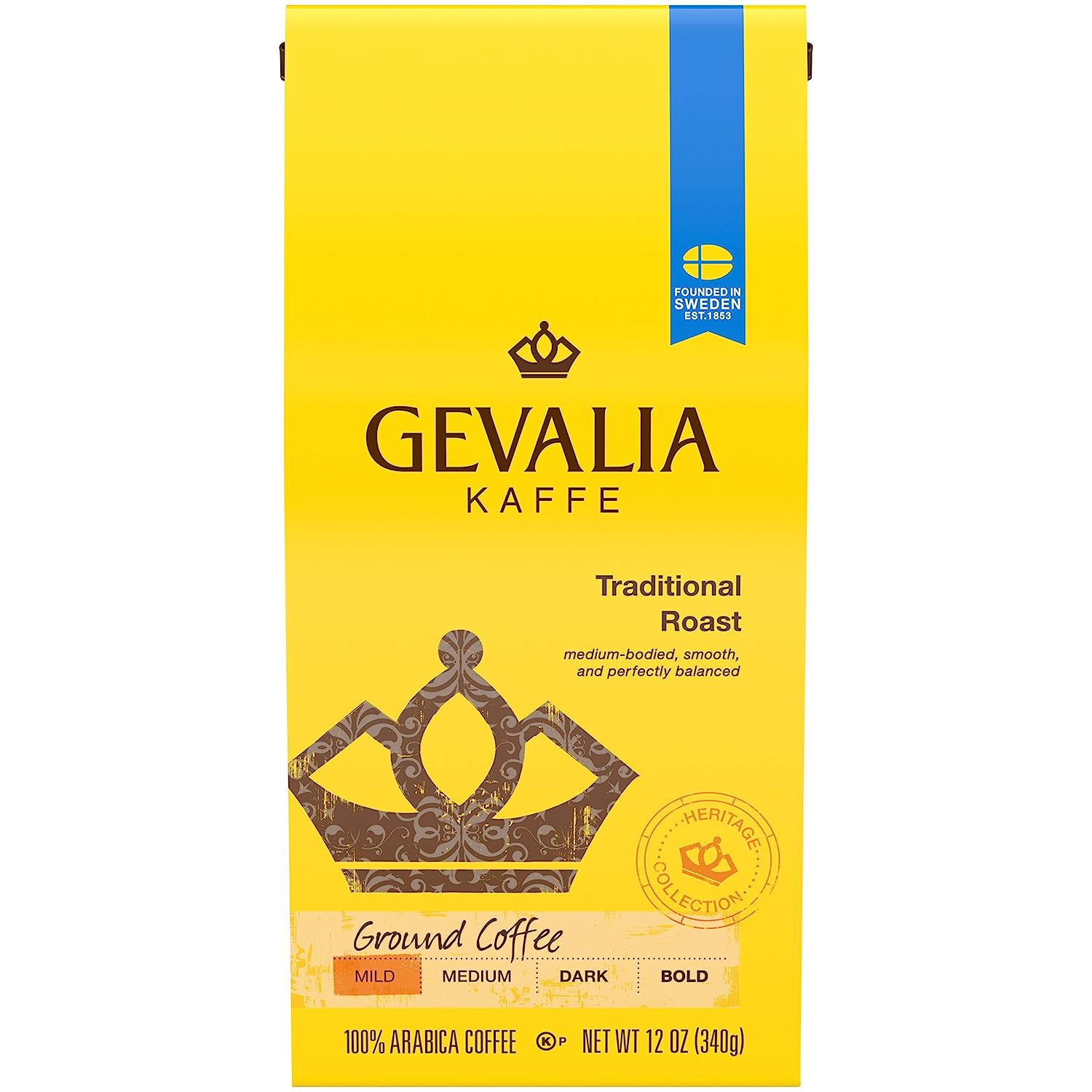 Gevalia Traditional Mild Roast Ground Coffee (Bag)
