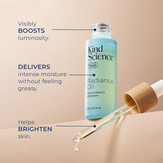 Kind Science Radiance Oil | Rejuvenates + Renews Hydrating | 0.50   / 15 mL