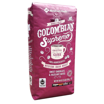 Member's Mark Fair Trade Certified Colombian Supremo Coffee, Whole Bean A1