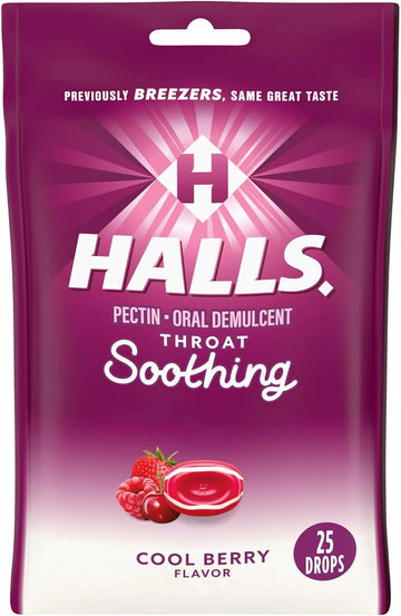 Halls Breezrs Cool Berry 25 Count Pack Of 3 (75 Total)