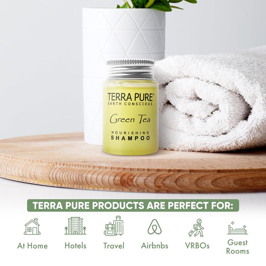 Terra Pure Shampoo, Travel Size Hotel Amenities, 1 . (Case of 20)