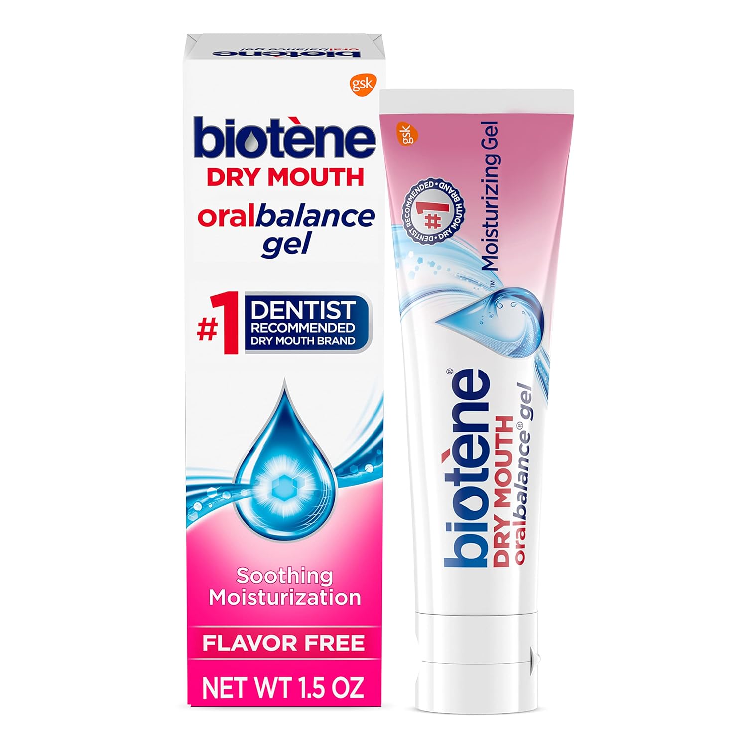 Biotene Oral Balance Moisturizing Gel, Alcohol Free, Flavor Free, 1.5 oz