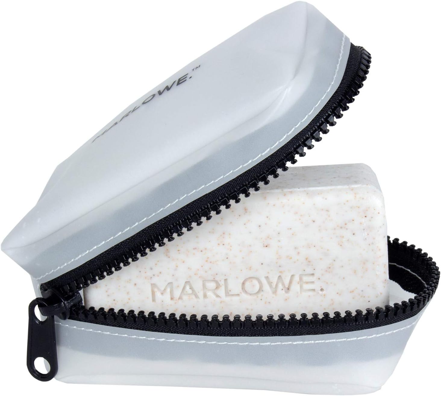 Marlowe. PVC Travel Soap Holder | Portable Bar Soap Case | Zipper Container, White