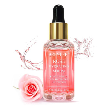 BREYLEE Rose Face Serum, Hydrating Serum Moisturizing Serum Face Serum Hydrating with Hyaluronic Acid Alcohol Free Facial Serum for Skin Care(17,0.6 )