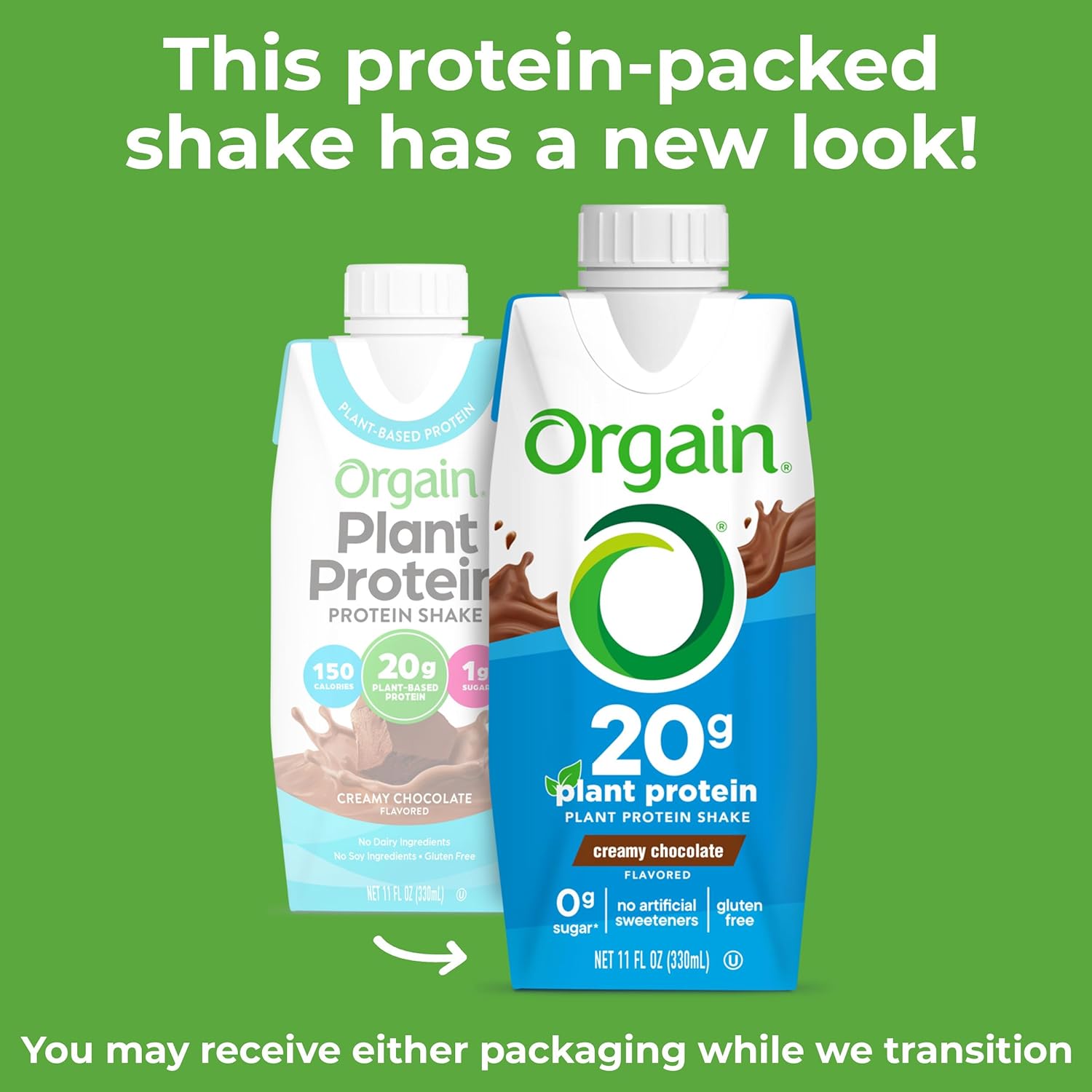 Orgain Vegan Protein Shake, Creamy Chocolate - 20g Plant Based Protein